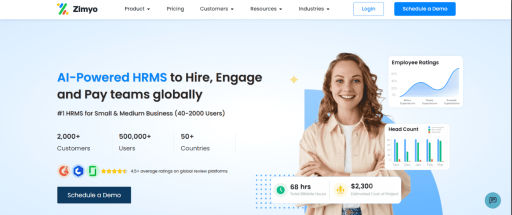 Best Cloud-Based HR and Payroll Software in Dubai, UAE (2024) : Ensaantech.com-zimyo